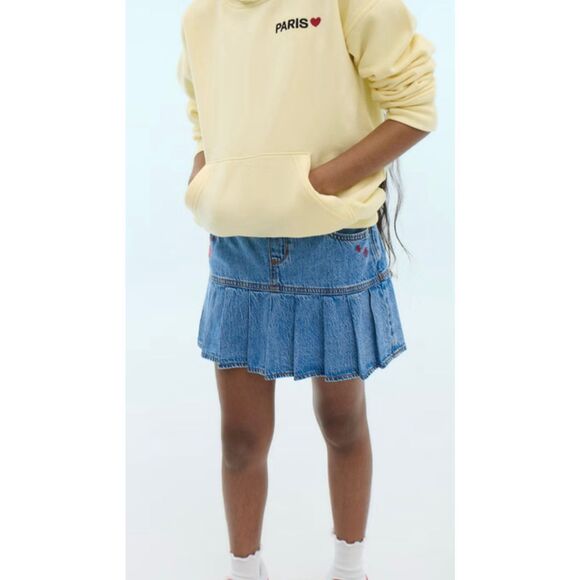 Abercrombie kids denim drop-waist pleated skort size 11/12 - Picture 7 of 8